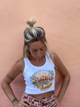 Nomad Hibiscus Sunrise Cropped Tank