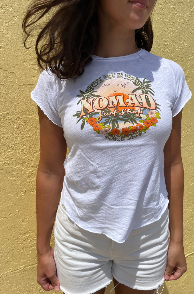 Nomad Hibiscus Sunrise Baby Tee Nomad Surf Shop