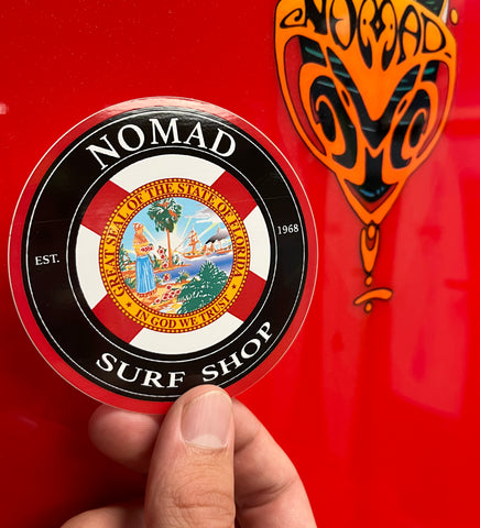 Nomad Surf Florida Flag Cross Sticker