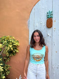 Nomad Hibiscus Sunrise Cropped Tank