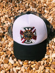 Nomad Youth Florida Flag Iron Cross Trucker Hat